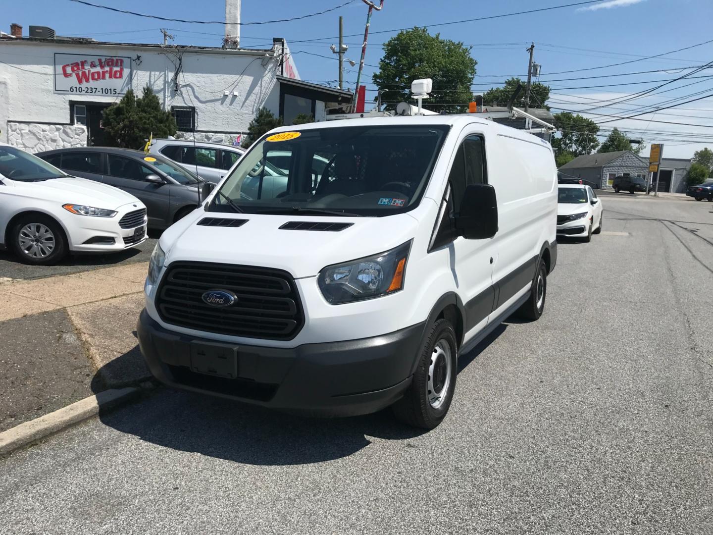 2015 White /Gray Ford Transit 150 (1FTNE1YM9FK) with an 3.7 V6 engine, Automatic transmission, located at 577 Chester Pike, Prospect Park, PA, 19076, (610) 237-1015, 39.886154, -75.302338 - Photo#2